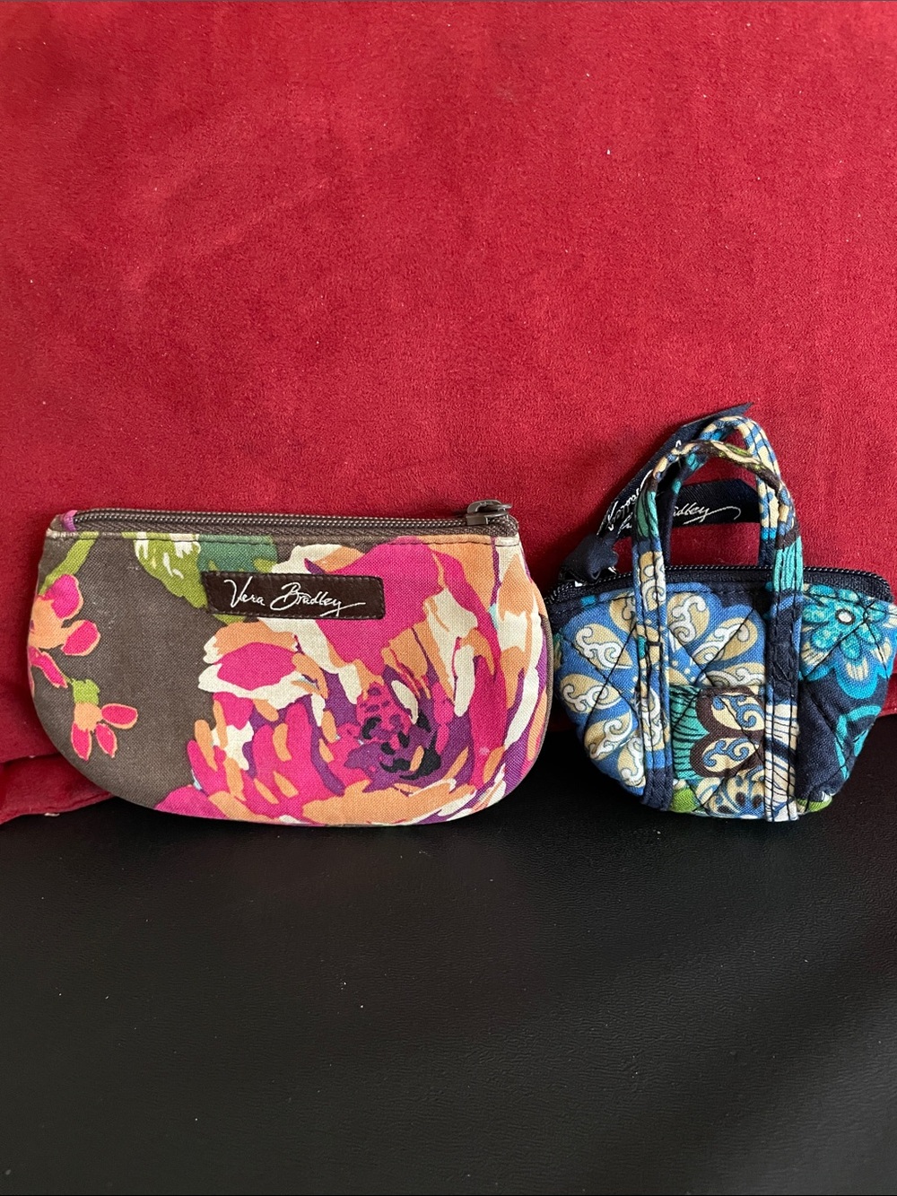 Vera Bradley Mini Tote Keychain- Coin/ Cardholder